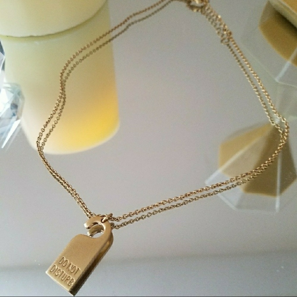 NWOT Kate Spade "Do Not Disturb" Pendant Necklace